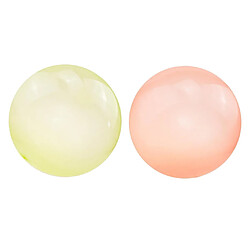 2x Ballon à Bulles Gonflable Ballon à Bulles Extérieur Fête Jaune + Orange S