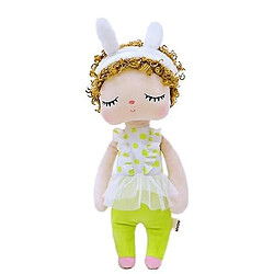 Universal Rabbit Dreateryoly de 34 cm, moelleuse angela vintage, oreilles roses, robe velours en cristal doux | oreillers en peluche