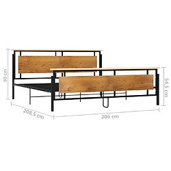 vidaXL Cadre de lit sans matelas métal 200x200 cm pas cher