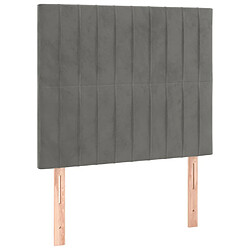 Acheter Maison Chic Tête de lit scandinave à LED,meuble de chambre Gris clair 100x5x118/128 cm Velours -MN32603