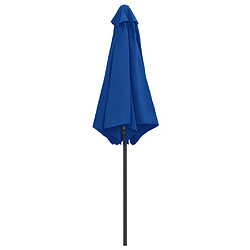 Avis vidaXL Parasol de jardin et mât en aluminium 270x246 cm Bleu azuré