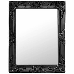 Maison Chic Miroir mural style baroque | Miroir Décoration pour Maison Salle de Bain 50x60 cm noir -GKD19485