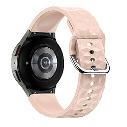 Avizar Bracelet pour Galaxy Watch 5 / 5 Pro / 4 Silicone Texturé Losange Rose