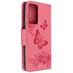 Avizar Étui Motif papillon et fleur Samsung Galaxy A33 Portefeuille Support Vidéo Rose