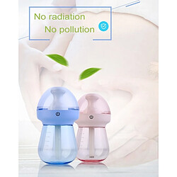 Wewoo Humidificateur d'Air vert pour la maison / bureau / voiture 240ML Lait Alimentation Bouteille Aromathérapie Purificateur avec LED Lumière pas cher