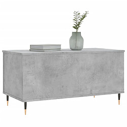 Avis vidaXL Table basse Gris béton 90x44,5x45 cm Bois d'ingénierie