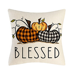 P74 4PCS 45 * 45cm Thanksgiving Couleur Pumpkin motif Linge Taie d'oreiller Maison de vacances Coussin d'oreiller Sofa Coussin Coussin Coussin pas cher