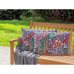 Beliani Lot de 2 coussins CASTELARO 40 x 60 cm Floral Multicolore