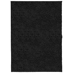 vidaXL Tapis shaggy PAMPLONA poils longs moderne noir 140x200 cm