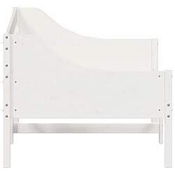 Maison Chic Lit d'appoint | Lit de jour | Lit de repos Blanc 90x200 cm Bois de pin massif -GKD62629 pas cher