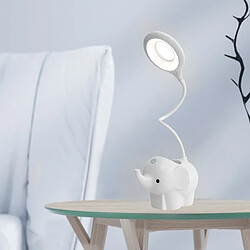 Acheter Lampe De Bureau Rechargeable En Forme D'éléphant à LED, Veilleuse Blanche