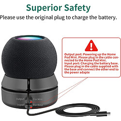 SANAG Compatible Avec Homepod Mini Batterie 10000Mah Base De Batterie Portable Externe Support Sans Fil Avec 10 Heures D'Autonomie(Noir)