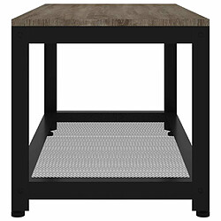 Acheter Maison Chic Table basse,Table Console Table d'appoint, Table pour salon Gris et noir 90x45x45 cm MDF et fer -MN74605