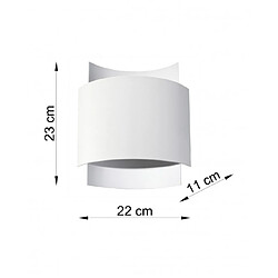 Luminaire Center Applique murale Impact Acier blanc 1 ampoule 11cm pas cher