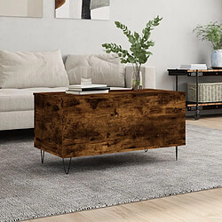 vidaXL Table basse Chêne fumé 90x44,5x45 cm Bois d'ingénierie