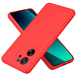 Htdmobiles Coque pour Xiaomi 13T / 13T Pro 5G - housse etui silicone gel fine + verre trempe - ROUGE