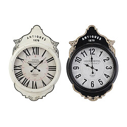 Look & Feel Horloge Murale DKD Home Decor Verre Noir Blanc Fer (61 x 6 x 89 cm)