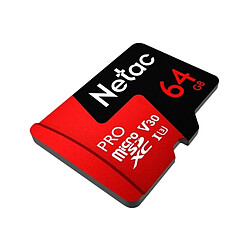 Avis Wewoo Carte Micro SD P500 PRO 64 Go U3 Niveau de vitesse Automobile Enregistreur de données Moniteur mémoire pour appareil photo TF