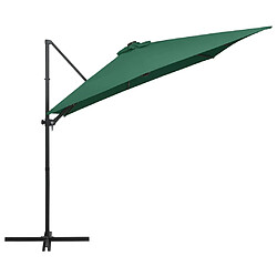 Acheter Helloshop26 Parasol déporté avec led et mât en acier 250 x 250 cm vert 02_0008450