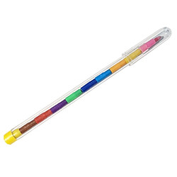 Totalcadeau Crayon de couleur pousse mine 10 couleurs dans un crayon