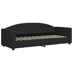 vidaXL Lit de repos sans matelas noir 80x200 cm tissu