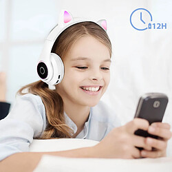 Acheter Avizar Casque Audio Bluetooth 5.0 Design Oreilles Microphone Intégré de Chat blanc