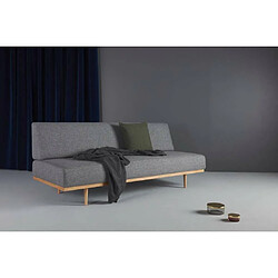 Inside 75 INNOVATION LIVING Canapé design scandinave VANADIS convertible lit 90*200 cm tissu Twist Charcoal pas cher