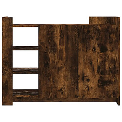 Avis vidaXL Buffet chêne fumé 100x35x75 cm bois d'ingénierie