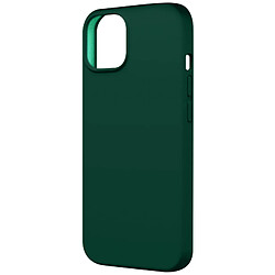 Avizar Coque pour iPhone 15 Silicone Premium Semi rigide Finition Mate Douce Vert foncé