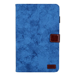 Wewoo Housse Coque Etui à rabat horizontal en cuir de style affaires pour Galaxy Tab A 10.1 2016 / T580avec support et fente cartecadre photo et fonction veille / réveil bleu