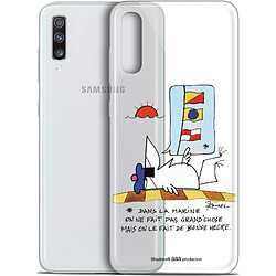 Caseink Coque Pour Samsung Galaxy A70 (6.7 ) [Gel HD Collection Les Shadoks ? Design La Marine - Souple - Ultra Fin - Imprimé en France]