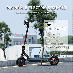 Avis Trottinette électrique adulte pliable HONEYWHALE M2 MAX-B avec siège,350 W, 36 V 12,5 Ah, pneu 10 pouces, 32 km/h,32 km