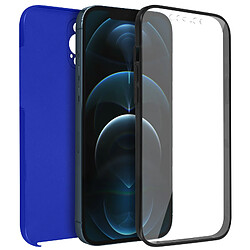 Avizar Coque Apple iPhone 12 Pro Max Protection Arrière Rigide et Avant Souple bleu