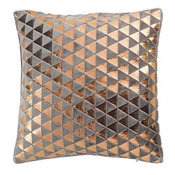 Paris Prix Housse de Coussin Sandro 40x40cm Anthracite & Cuivre