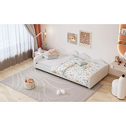 ComfortXL Lit Rembourré Pour Enfants 90*200cm, Canapé-lit En Tissu En Peluche, Lit Souple Multifonction Avec D pas cher