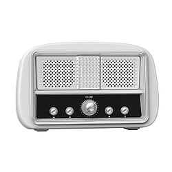 Universal Bass Bureau Mini Portable Stéréo Statue TF Carte HIFI Subwoofer Musique Player Cadeau Retro Bluetooth Haut-Parleur sans fil Decor de la maison | Haut-parleurs portatifs (blanc)