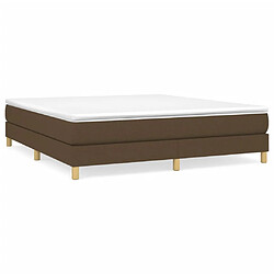 vidaXL Cadre de lit sans matelas marron foncé 180x200 cm tissu