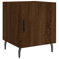 Maison Chic Table de chevet,Table de nuit,Table d'appoint pour salon chêne marron 40x40x50 cm bois d’ingénierie -MN59087