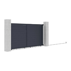 Acheter Vente-Unique Portail coulissant aluminium persien L374 x H180 cm anthracite - VIAZO