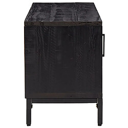 Acheter vidaXL Meuble TV Noir 110x35x48 cm Bois de pin massif