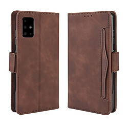 Wewoo Housse Coque Pour Galaxy S11 Wallet Style Skin Feel Calf Pattern en cuir avec fente carte séparée marron