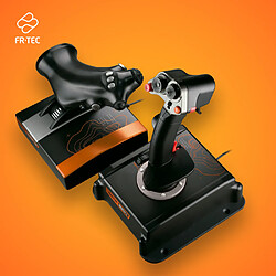 Blade FR-TEC Levier et Accélérateur Raptor Mach1 Hotas Compatible PC - Joystick et Accélérateur - Contrôle de Vitesse - Configuration Personnalisée - 3 Switch Mémoire - Capteur Electromagnétique - Couleur Noir