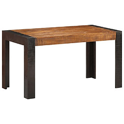 Maison Chic Table de salle à manger,Table à dîner 140x70x76 cm Bois de manguier brut -GKD25955