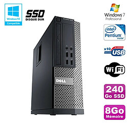 PC Dell Optiplex 7010 SFF Intel G870 DVD Ram 8Go Disque 240Go SSD Wifi Windows 7 - Occasion