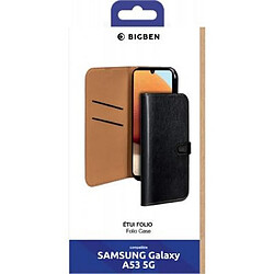 Bigben Etui Folio Wallet noir avec languette de fermeture pour Samsung Galaxy A53 5G