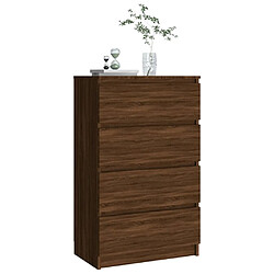 Acheter Maison Chic Commode Buffet - Meuble de rangement Chêne marron 60x35x98,5 cm Bois d'ingénierie -GKD51289