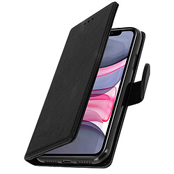 Avizar Étui Apple iPhone 11 Housse Intégrale Porte-cartes Fonction Support noir