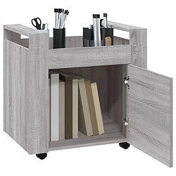 Acheter vidaXL Chariot de bureau Sonoma gris 60x45x60 cm Bois d'ingénierie