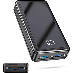 SANAG Pd22.5W Batterie Externe 24000Mah Chargeur Portable Grande Capacité Rapide Avec 3 Ports Usb Sortie Et 3 Entrées Et Lampe De Poche,Power Bank Usb C Avec Affichage Numérique Led Pour Iphone Samsung Ipad