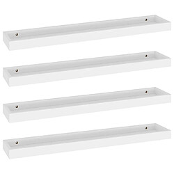 vidaXL Étagères murales Loggia 4 pcs Blanc 80x15x4 cm MDF